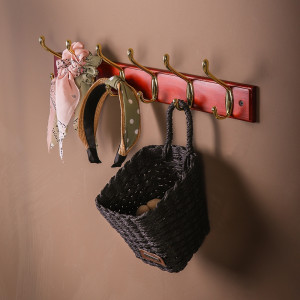 Вешалка для пальто и шапки , 680x70x50 мм, красное дерево LJPS0016 Public Steel Россия