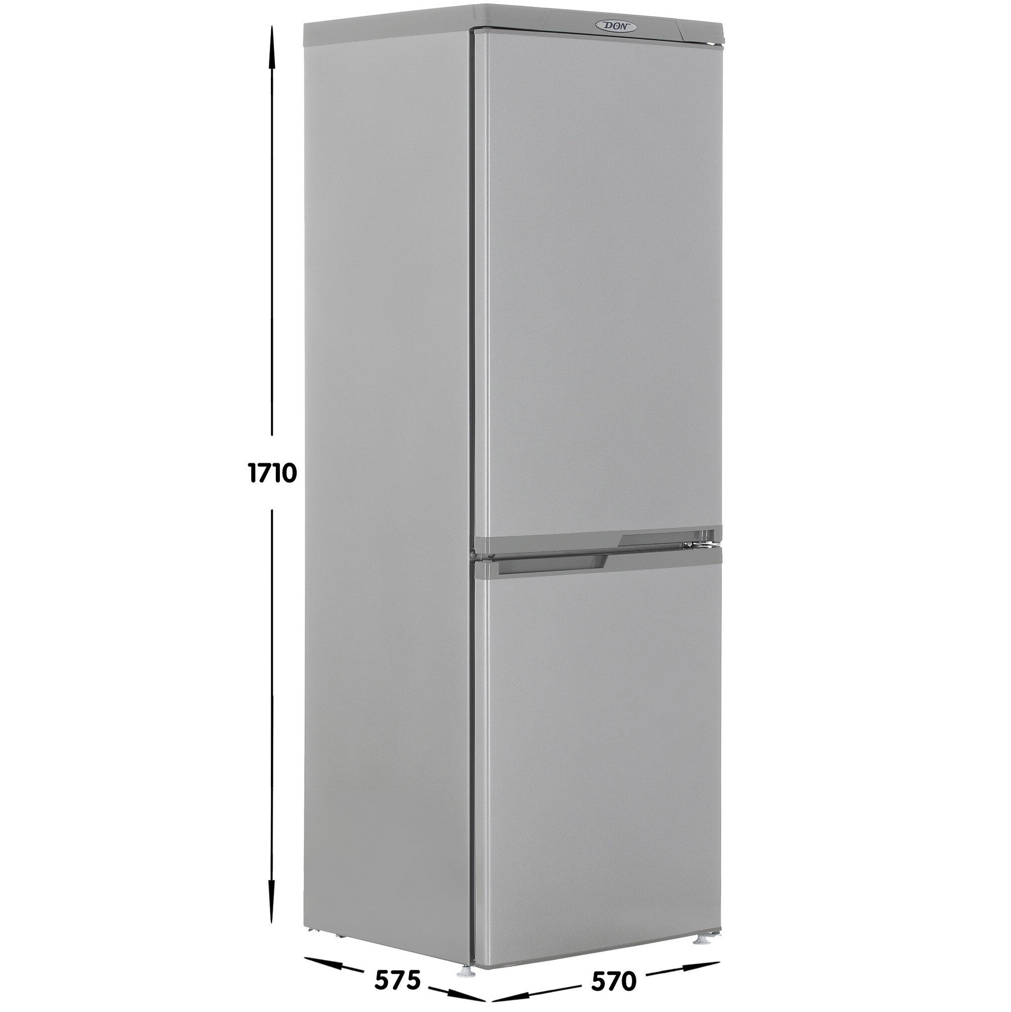 1330096 Холодильник с морозильником   DON R-290 MI серебристый STDN-0010723 - Вид №6