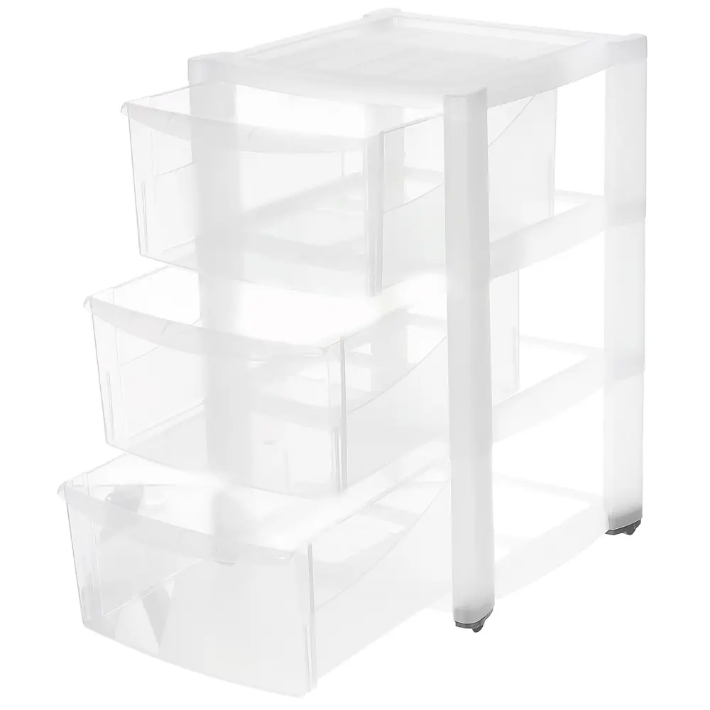 Santreyd Прозрачный комод с тремя ящиками для стильного хранения 18881731 STLM-0013410 - Вид №1