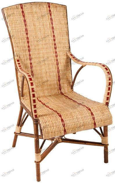 Kok Maison Кресло из ротанга с подлокотниками с высокой спинкой Bagatelle V28