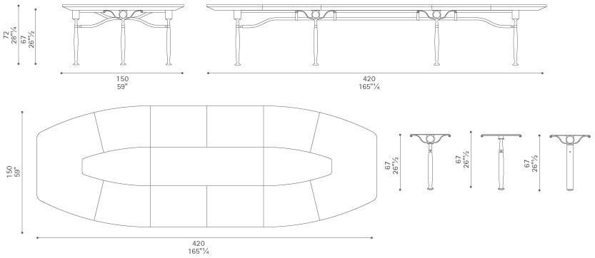 Poltrona Frau Стол для совещаний из орехового дерева L'ufficio - sistemi direzionali sun-id-1479982 - Вид №6