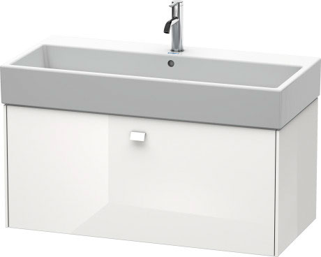 BR405602222 Тумбочка подвесная Brioso #BR4056 984 x 459 мм Белый глянцевый декор Duravit - Вид №2