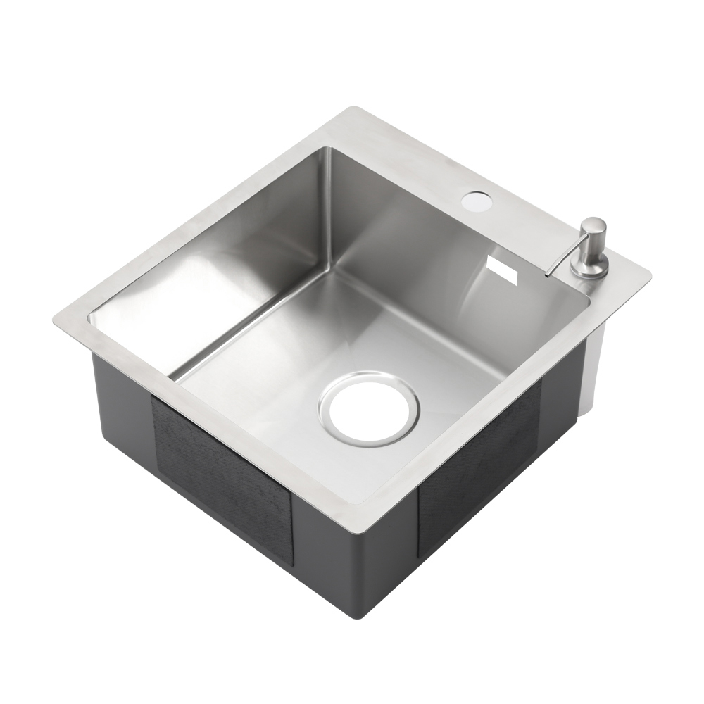 Мойка R44485HK MELANA ProfLine 3,0/200 САТИН врезная прямоугольная в комплекте с дозатором MLN-R44485HK+дозатор