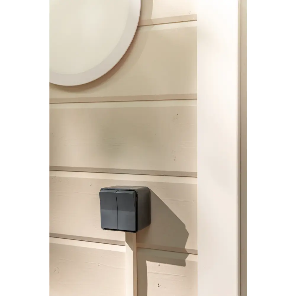 Переключатель накладной влагозащищенный Systeme Electric Mureva Styl 2 клавиши IP55 цвет антрацит 82307248 STLM-2019242 - Вид №5