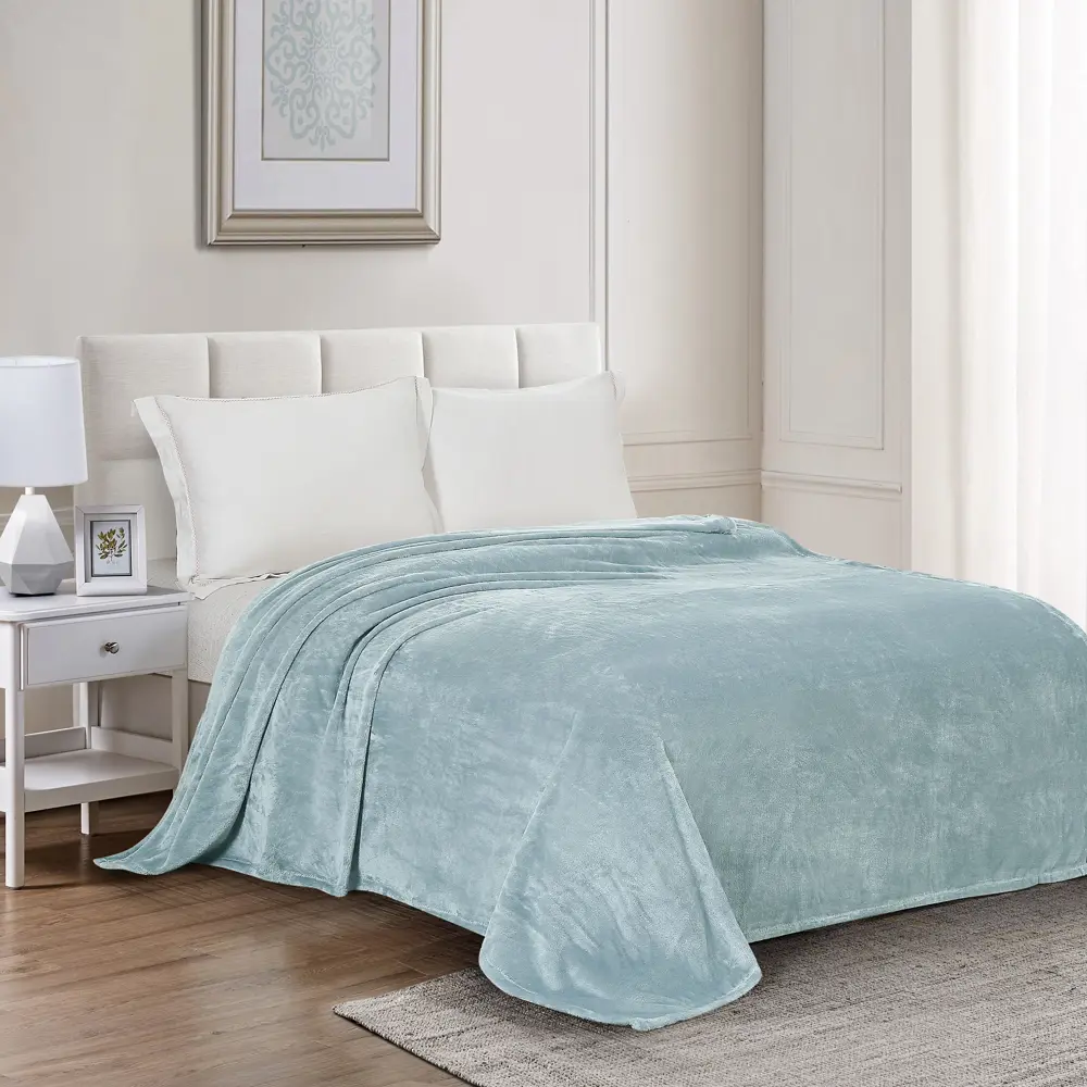 Плед First Aqua5 140х200 см велсофт цвет аквамарин СТОЛИЦА ТЕКСТИЛЯ STLM-2178847 - Вид №4