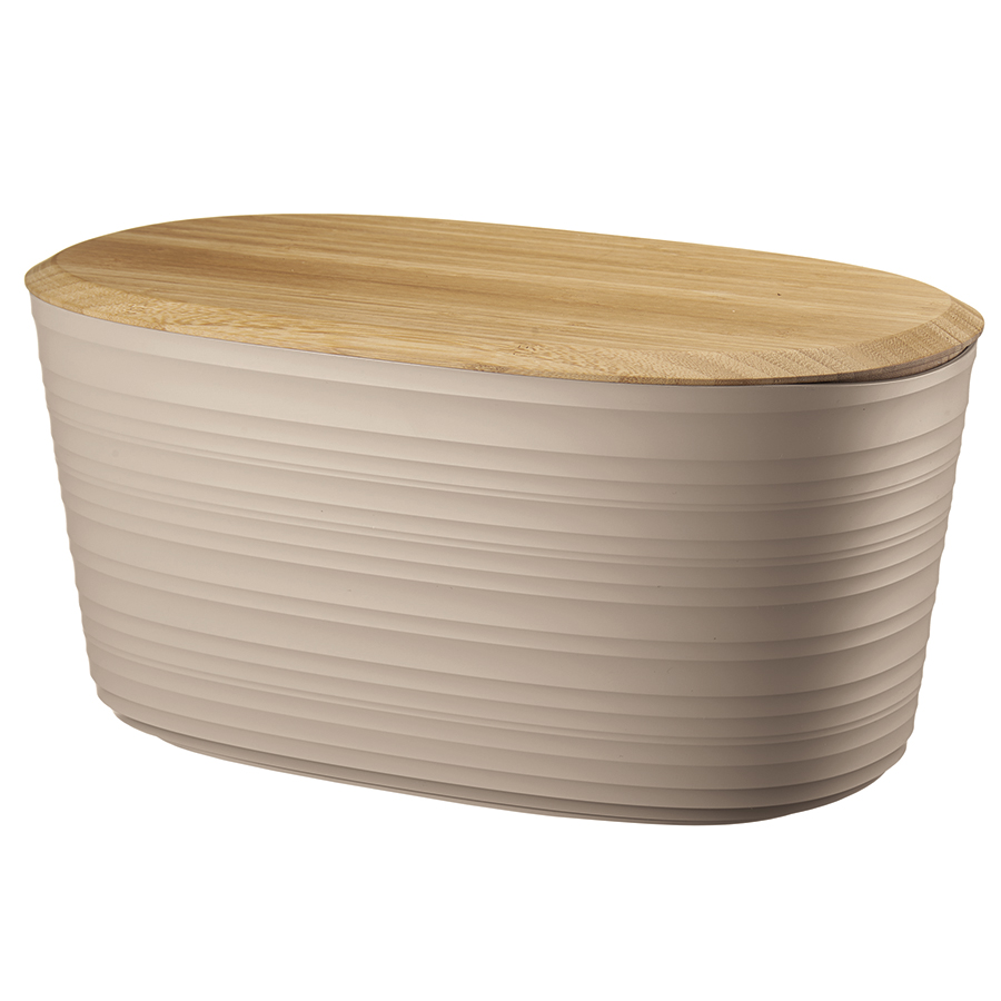 179600158 Хлебница с бамбуковой крышкой tierra, 10 л, бежево-розовая Guzzini 