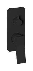 Внешние части встроенного в стену смесителя на 3 потребителя WE ARE IB wa312ii Matt Black Wave