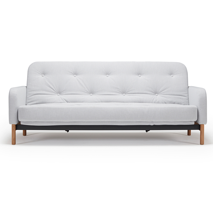 Диван Ronia с матрасом Comfort Spring Button, ножками из дуба и защитным чехлом, светло-серый Innovation Living RONIA517 - Вид №8