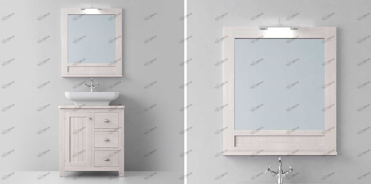 Avila Dos Зеркало COLONIAL в раме с полкой 70x85 Color 28 COLONIAL COUNTRY MIRRORS 0316202N28