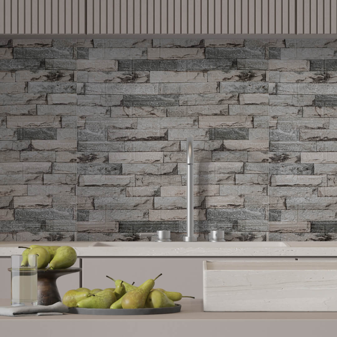 Панель ПВХ на клеевой основе "Кирпич Лофт" 700*770мм Ultra (10шт) ДОНГХАЙ STSR-660 - Вид №1