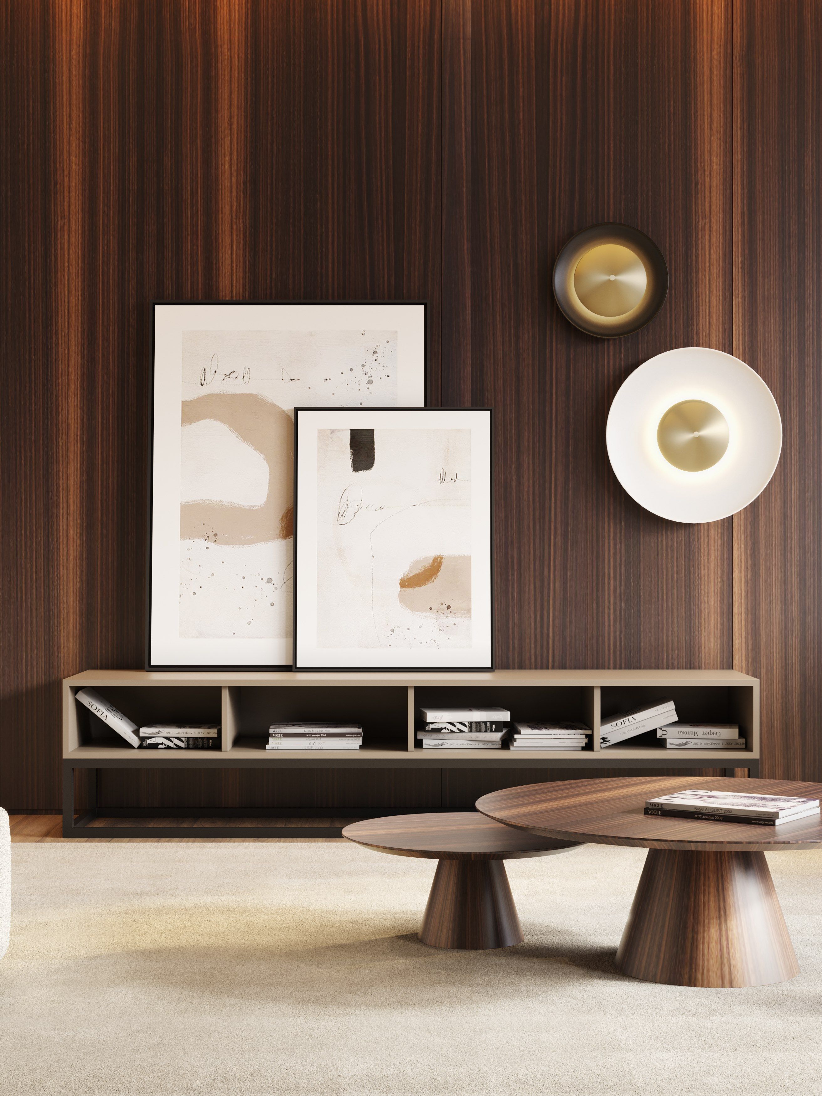 Круглый деревянный журнальный столик Stylish Club Сахара ARCH-00034126 - Вид №2