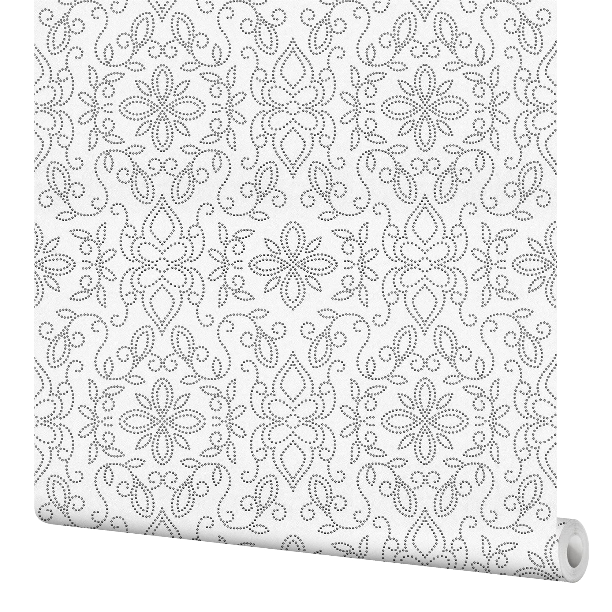 82399703 Обои флизелиновые белые 1.06 м 1117-22 Вензель Santreyd 