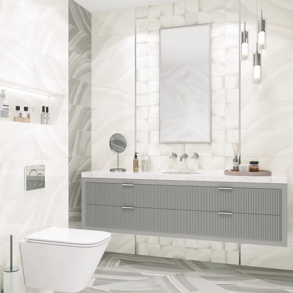 Плитка Miracle Square 24.9x50 см 1.37 м², цвет белый 84766215 STLM-2136371 Santreyd - Вид №4