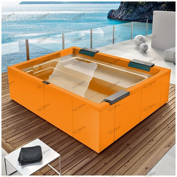 Бассейн Gruppo Treesse Rest SPA-V192H-O прямоугольный spa с гидромассажем и нагревателем встроенный оранжевый SPAV192HO
