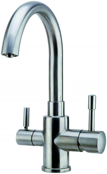 Смеситель ZorG Inox Fontas SZR-1339 для кухонной мойки, сталь