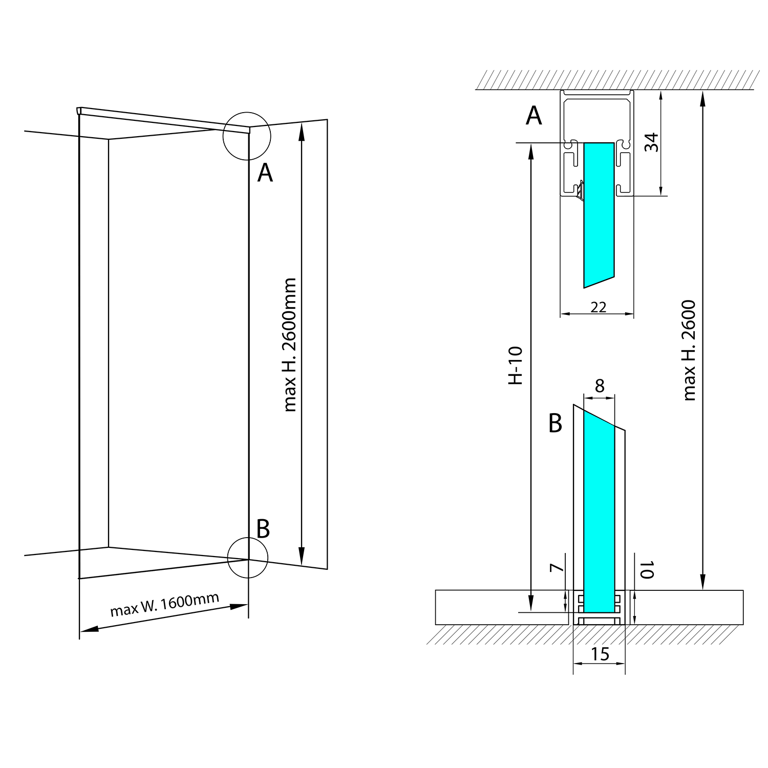 AL2816 Polysan Душевые ширмы ARCHITEX LINE  - Вид №3