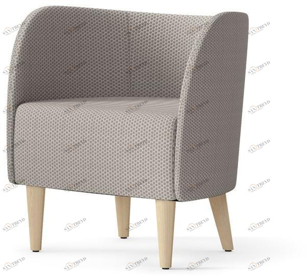 Arte & D Кресло из ткани с подлокотниками Round W-n 1615 v
