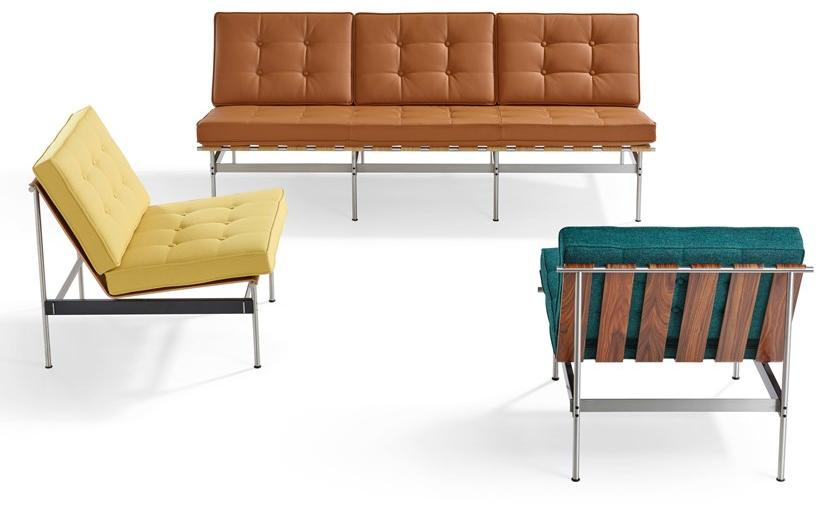 Artifort Стеганый 3-местный кожаный диван 416 C416  - Вид №2