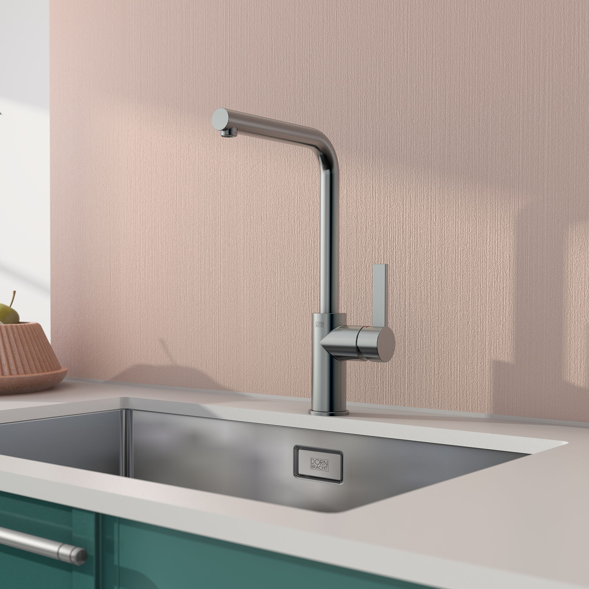 ДОРНБРАХТ ПИУР Смеситель однорычажный, выдвижной, с функцией струи - Soft Black DornBracht PIUR 33960210-69 - Вид №1