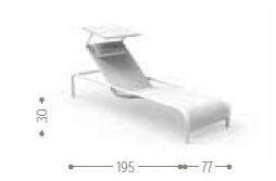 Talenti Садовый шезлонг штабелируемый из ткани Milo Mloalulet - Вид №4