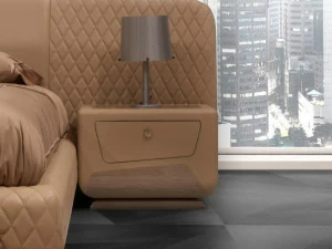 Tonino Lamborghini Casa Прямоугольная прикроватная тумбочка из кожи с ящиком Kyalami