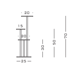 Secolo Orion Приставной столик из полированной стали  - Вид №4