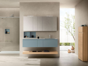 Подвесной умывальник из термо текстурированного и матового лака