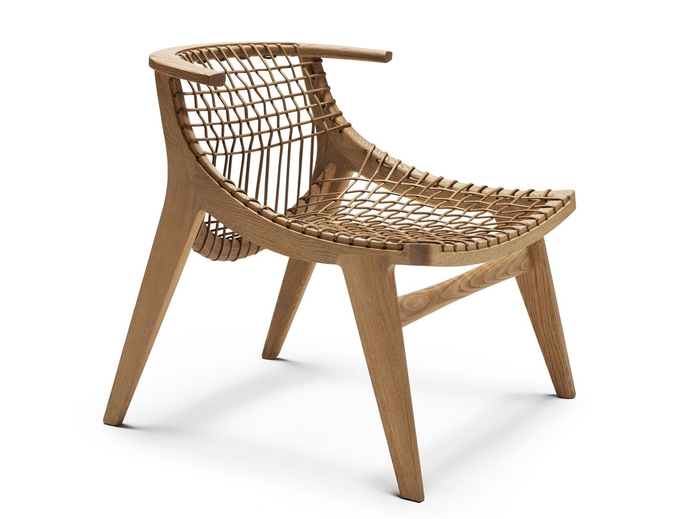 Дубовое кресло и плетеная веревка Knoll Klismos ARCH-00111532