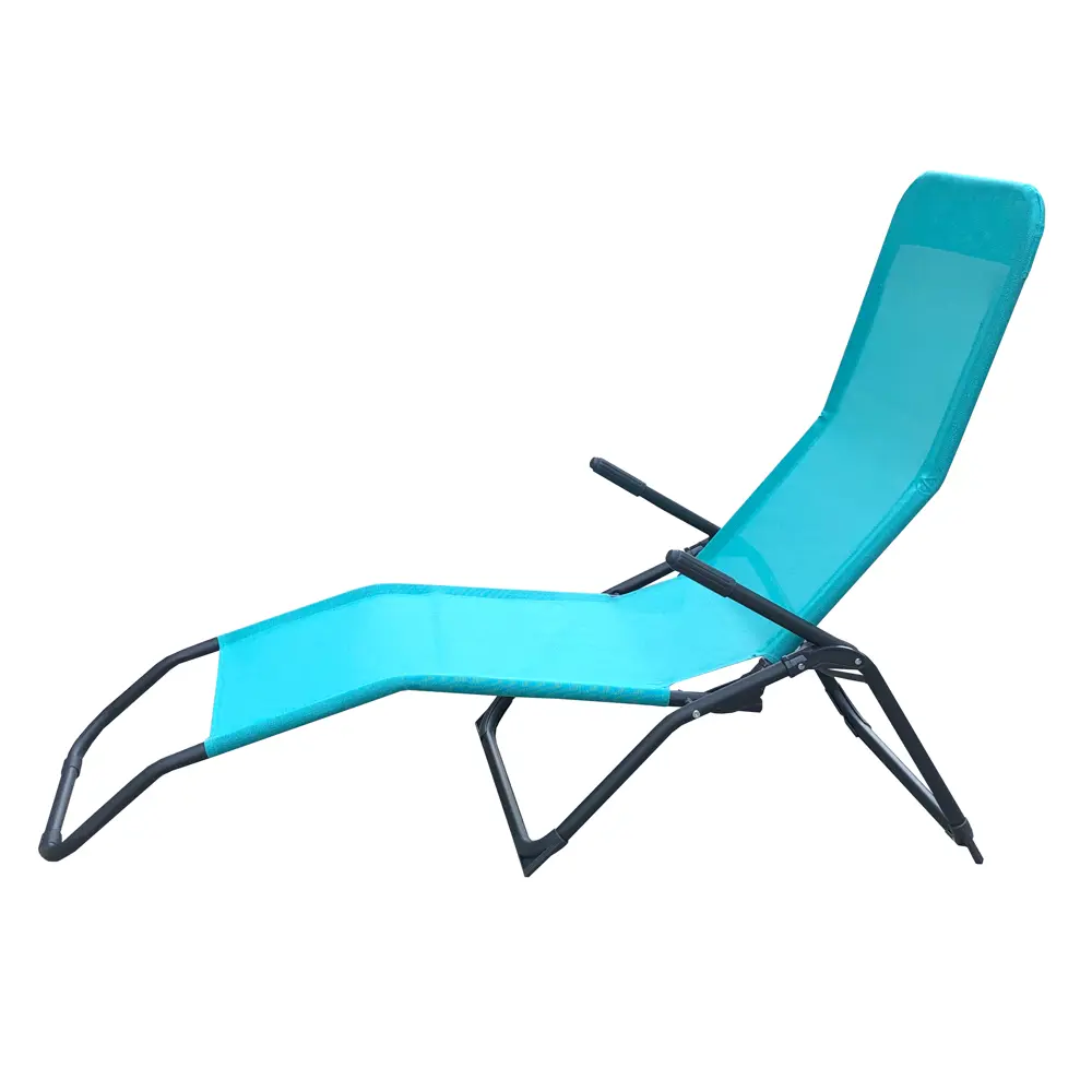 Шезлонг складной Naterial Fiesta 142x60x99 см сталь/ текстилен мятный 82575555 STLM-2143659 Santreyd  - Вид №6