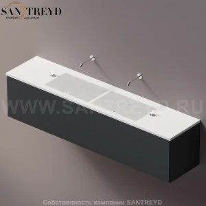 AELLM0CC22022ZZ Подвесная раковина настенная прямоугольная Agape Ell белая