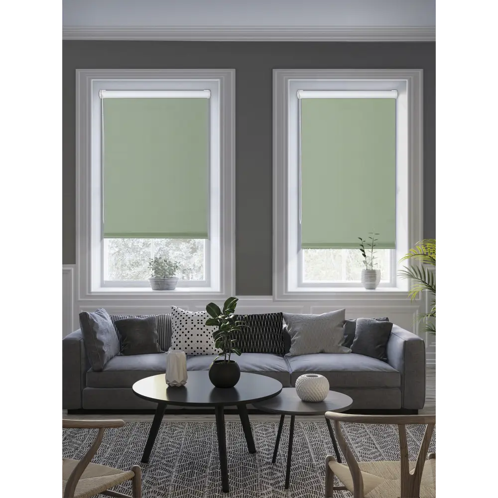 Штора рулонная блэкаут Midnight 55x175 см зеленая 86305122 STLM-2084931 GARDEN - Вид №4