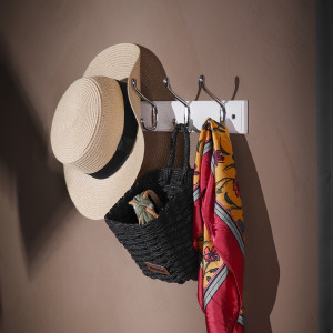 Вешалка для пальто и шапки , 400x70x50 мм, белый LJPS0006 Public Steel Россия