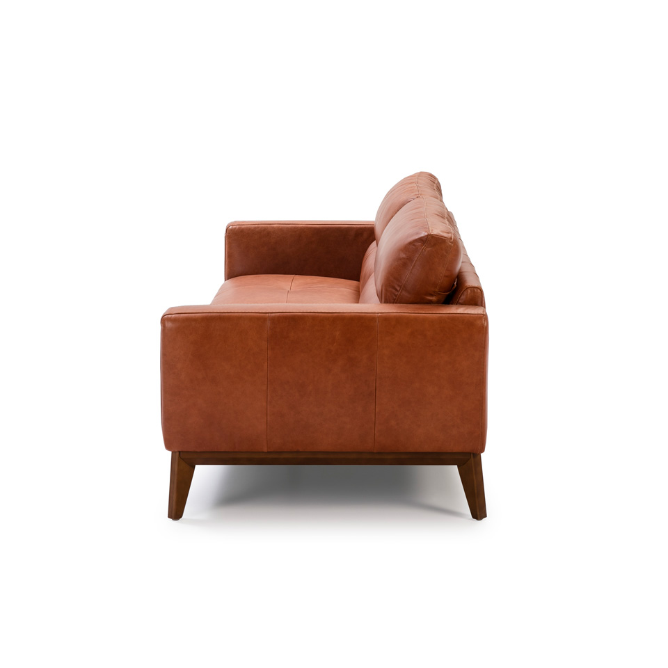 073529 Диван из кожи -3P светло-коричневый Angel Cerda KF1016  - Вид №4