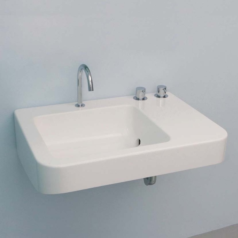 45710 Подвесная раковина настенная овальная Rapsel  белая  - Вид №4