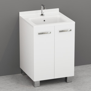 9165k3 Aquadom мебель в комплекте с умывальником 60x60 с сифоном 60 см цвет Белый бархат Kerasan Aquadom Италия