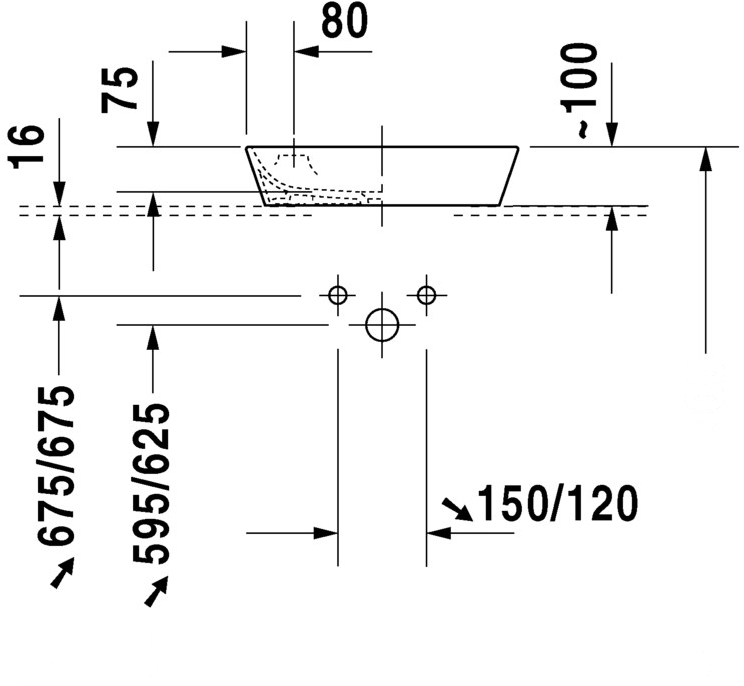 232246 Накладная раковина на столешницу  овальная Duravit Starck 1 - Вид №6