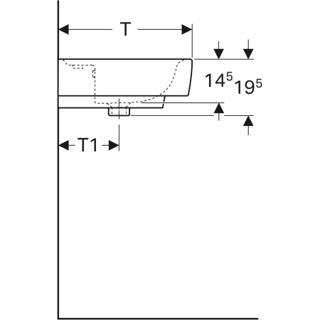 225155000 Накладная раковина Geberit Renova Plan Geberit  - Вид №4