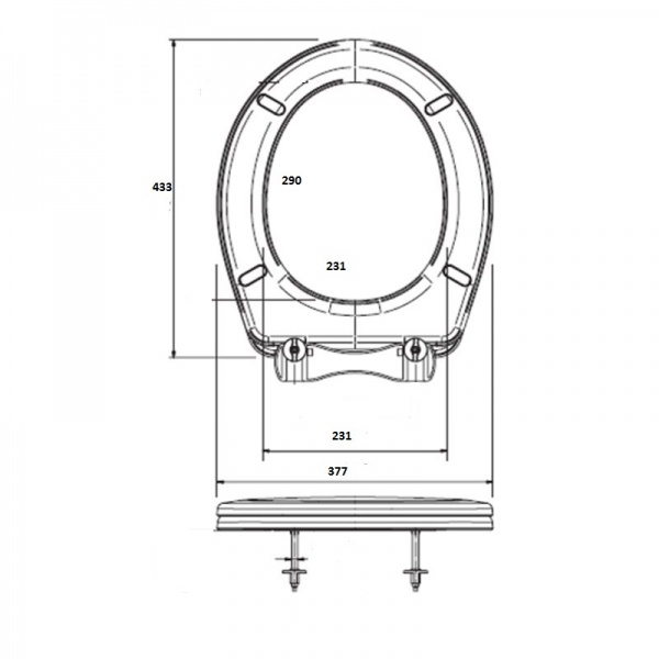 161431 Крышка сиденье для унитаза ОРИО  - Вид №1