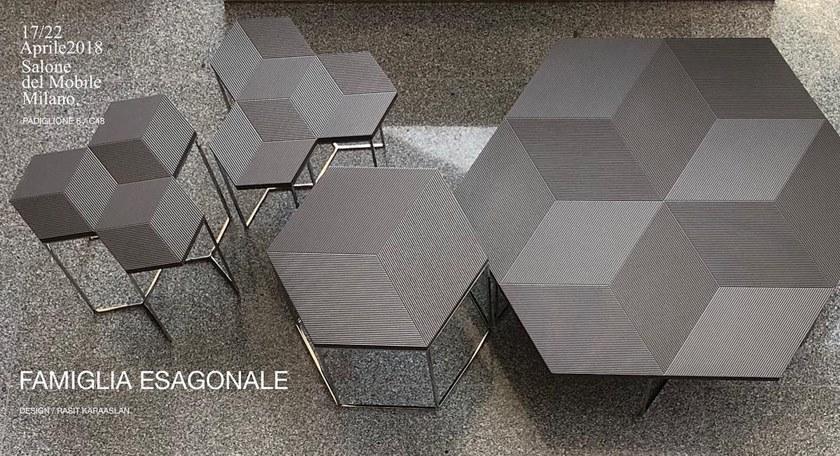 Mobi Шестиугольный журнальный столик из орехового дерева sun-id-1381740 - Вид №4