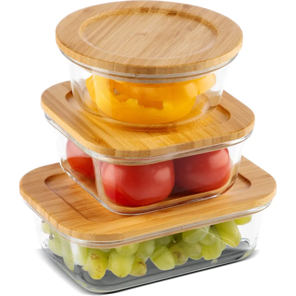 Santreyd Bambu — стеклянный контейнер с бамбуковыми акцентами 500 мл 89342867 STLM-0881197 - Вид №5