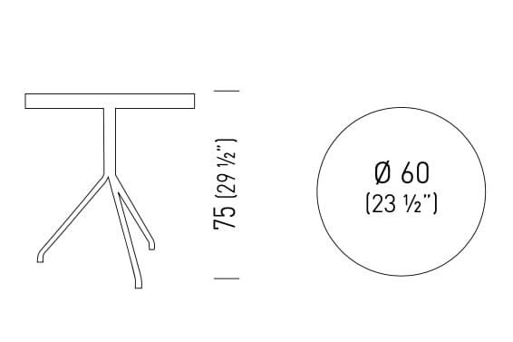 Круглый стол с металлическим откидным верхом GABER LOL PLUS ROUND ARCH-00148524 - Вид №4