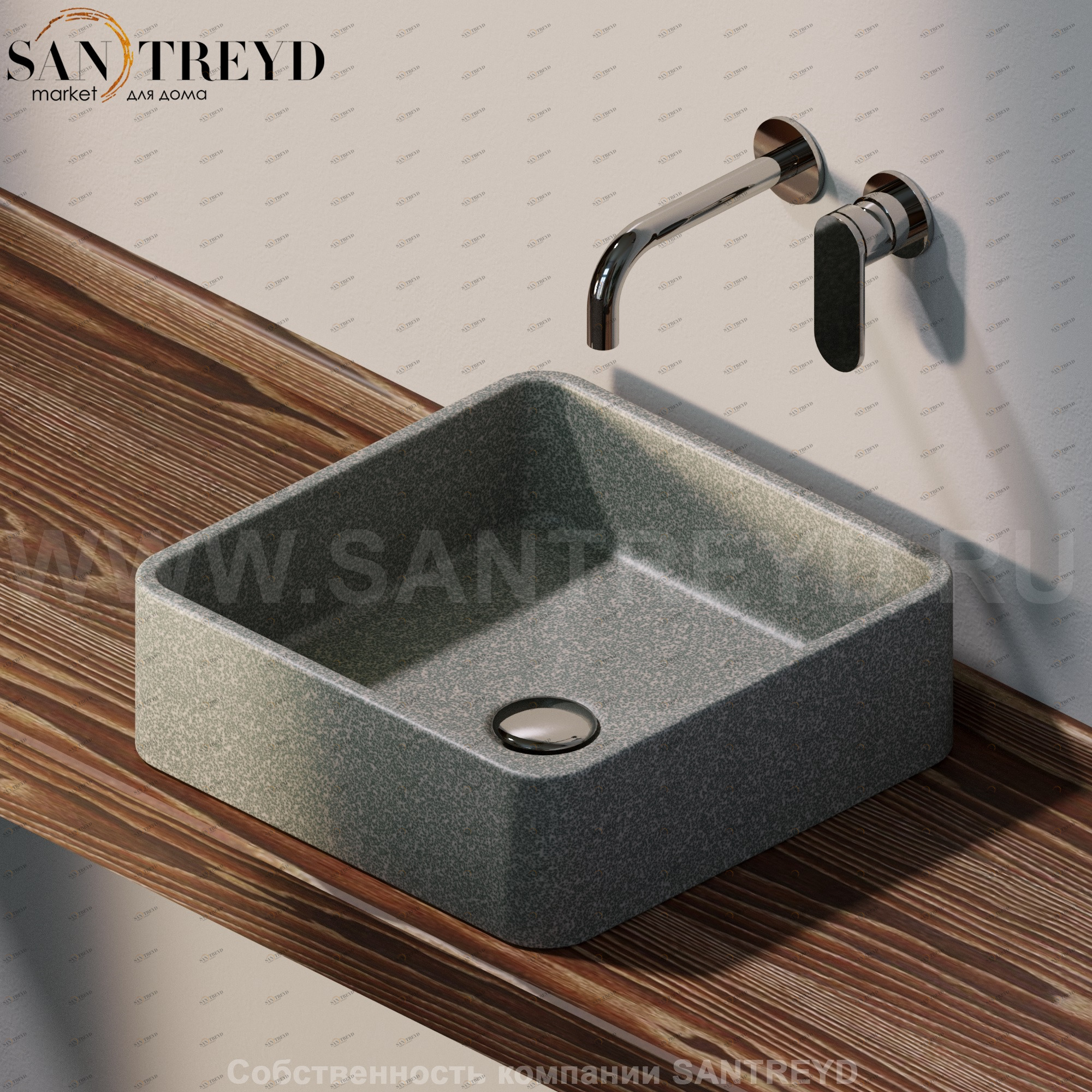 MWL407037 Накладная раковина на столешницу  квадратная Ceramica Flaminia Miniwash