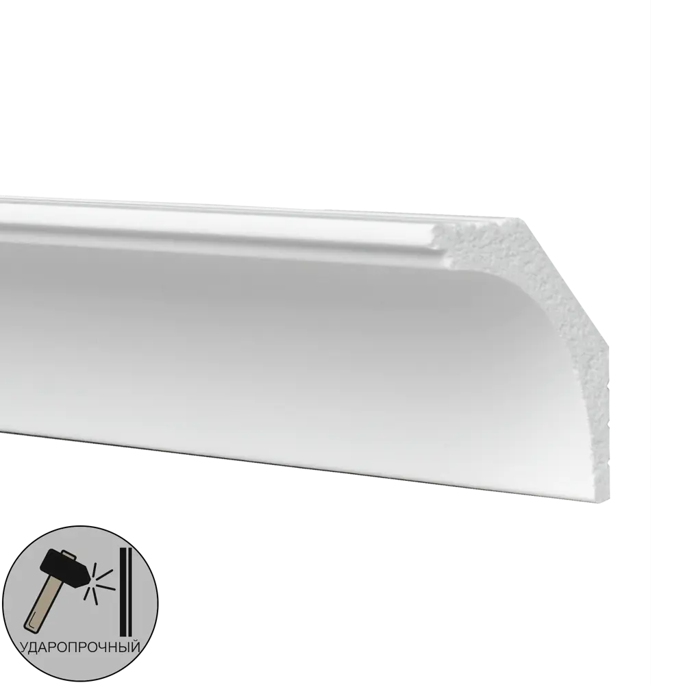 Плинтус потолочный полистирол ударопрочный Decomaster D109 белый 43х60х2000 мм STLM-2015957