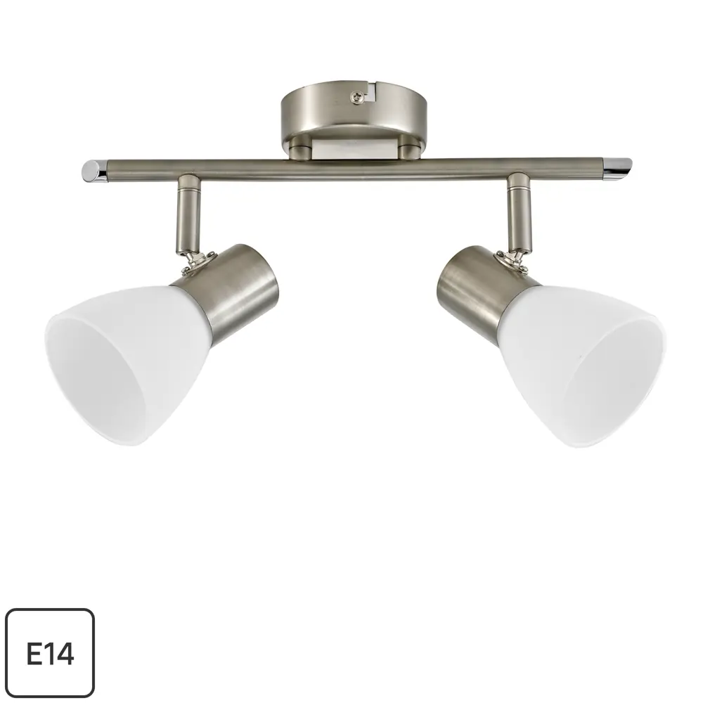 INSPIRE City — поворотный спот с двумя плафонами в стиле никель 82389952 STLM-0026207