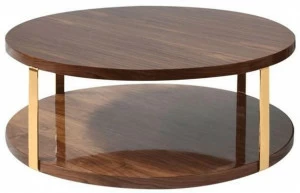 FRATO Низкий круглый деревянный журнальный столик  Ffu080004aab