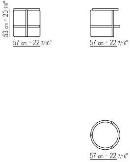 Flexform Круглый металлический журнальный столик с деревянными столешницами Carlotta 13u70 - Вид №1
