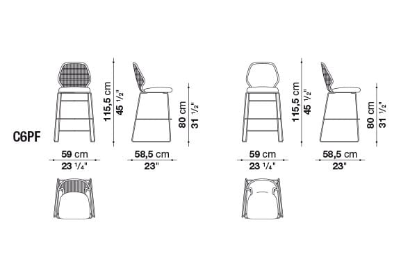 Сани сад табурет с подставкой для ног B&B Italia Outdoor кринолин ARCH-00117366 - Вид №2
