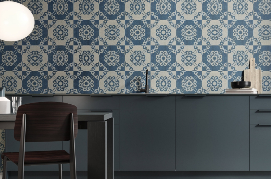 101 023 21 Пробковая настенная плитка Mosaic Blue GRANORTE StoryWall - Вид №1