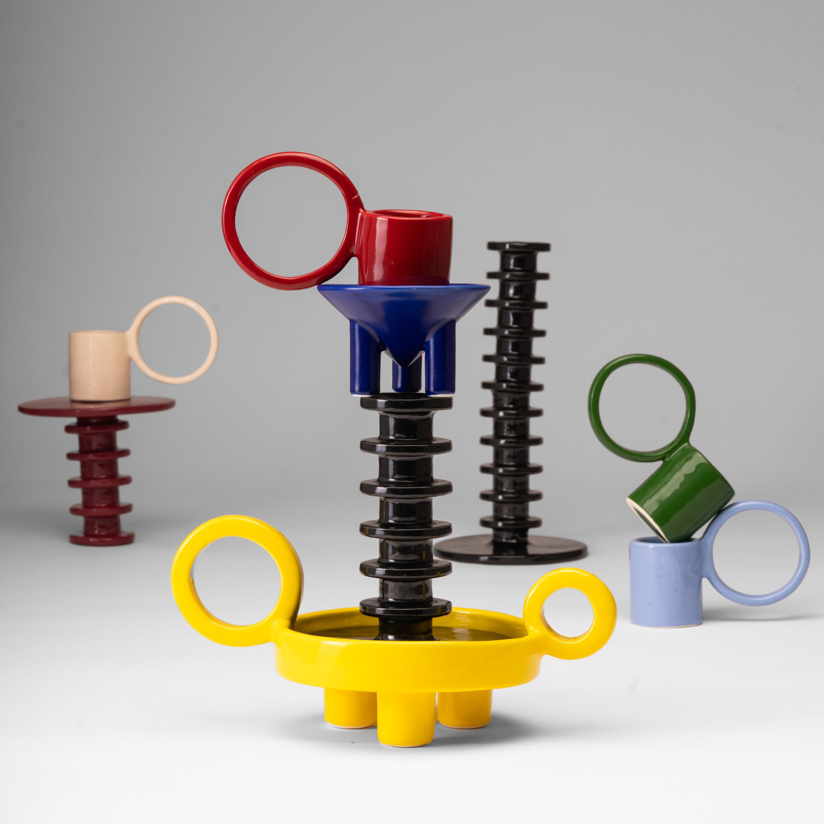 Керамическая ваза / подсвечник Paolo Santangelo картезианская ARCH-00119105 - Вид №1