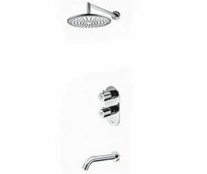 A15030 Thermo Встраиваемый комплект для ванны с изливом и верхней душевой насадкой